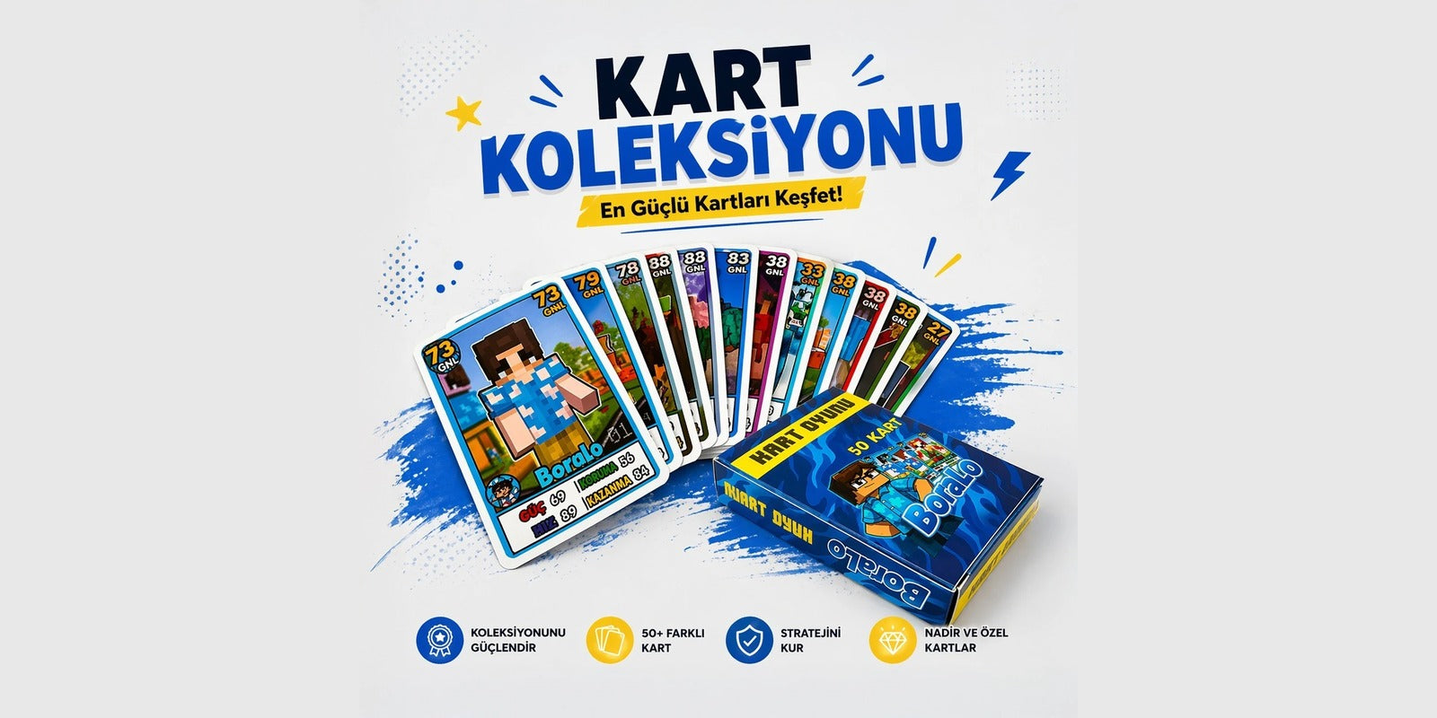 BoraLo kart koleksiyonu — 50+ farklı kart